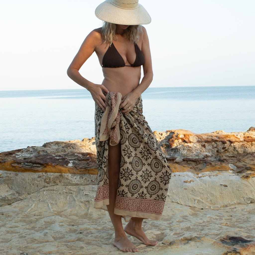 Short Multifunctional Beach Sarong Skirt